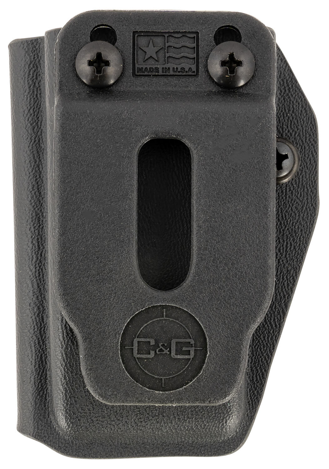 C&G Holsters Universal Single Stack Black Kydex Belt Clip Compatible w/  Glock 10mm/45 Belts 1.75″ Wide – GunStuff